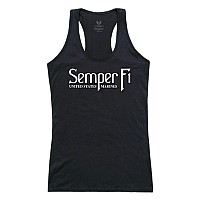 Graphic Tank Semper Fi Black 2X