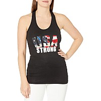 Graphic Tank Usa Strong 1 Black 2X