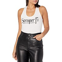 Graphic Tank Semper Fi White M