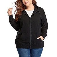 Zerdocean Womens Plus Size Full Zipup Hoodie Jacket Cotton Sweatshirt Royal Blue 4X