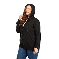 Zerdocean Womens Plus Size Full Zipup Hoodie Jacket Cotton Sweatshirt Royal Blue 4X