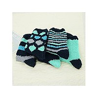 Century Star Womens Fuzzy Socks Soft Fluffy Socks Sports Athletic Socks Winter Gifts Socks For Christmas 5 Pairs Green Black One