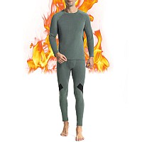 Runhit Thermal Underwear For Men Base Layer Long Underwear Cold Weather Fleece Lined Mens Long John Winter Pants And Shirts Ther