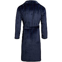 Us Polo Assn Mens Bathrobe Plush Fleece Robe With Shawl Collar Size Largexlarge Maritime Blue