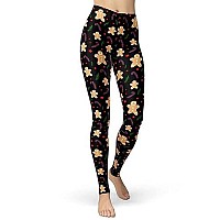 Sissycos Womens Ugly Christmas Printed Leggings Buttery Soft Ankle Length Elastic Tights Largexxlarge Gingerbread