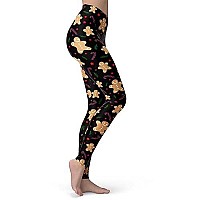 Sissycos Womens Ugly Christmas Printed Leggings Buttery Soft Ankle Length Elastic Tights Largexxlarge Gingerbread