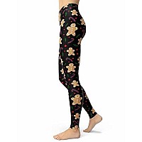 Sissycos Womens Ugly Christmas Printed Leggings Buttery Soft Ankle Length Elastic Tights Largexxlarge Gingerbread