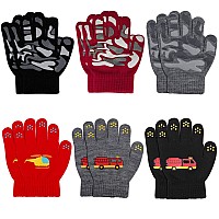 Hicdaw 6 Pairs Kid Winter Gloves Boys Gloves For Kids Winter Stretch Gloves Gift For 38 Years Old Kid Color6