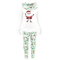 Unique Baby Girls 3 Piece Christmas Snow Angel Legging Set Outfit 5Y Blue