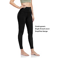 Heynuts Pureplain 78 High Waisted Leggings For Women Athletic Compression Tummy Control Workout Yoga Pants 25 Black M810