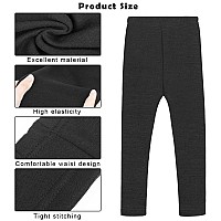 Toddor 3 Pack Kids Winter Velvet Leggings Cotton Fleece Lined Pants Black Burgundy Navy Blue