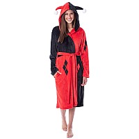 Intimo Dc Comics Womens Harley Quinn Classic Costume Hooded Robe Bathrobe 2Xl3Xl