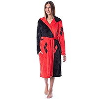 Intimo Dc Comics Womens Harley Quinn Classic Costume Hooded Robe Bathrobe 2Xl3Xl