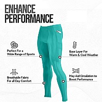 Compressionz Mens Compression Pants Base Layer Running Tights Mens Leggings For Sports Green Wpockets L