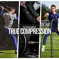 Compressionz Mens Compression Pants Base Layer Running Tights Mens Leggings For Sports Green Wpockets L