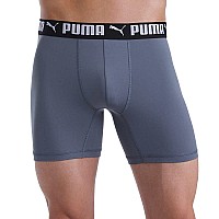 Puma Mens Microfiber Boxer Brief 5Pack Large Black Grey Blue