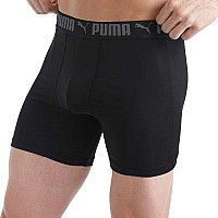 Puma Mens Microfiber Boxer Brief 5Pack Medium Black Grey Blue