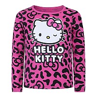 Hello Kitty Sanrio Girls 3 Pack Long Sleeve Shirt For Infant Toddler Little And Big Girls Pinkbluewhite