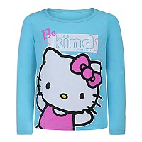 Hello Kitty Sanrio Girls 3 Pack Long Sleeve Shirt For Infant Toddler Little And Big Girls Pinkbluewhite