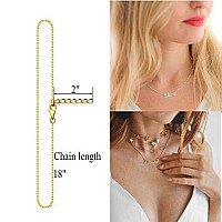 Yiyang Name Necklace Personalized Name Necklace 18K Gold Plated Stainless Steel Jewelry Birthday Christmas Gifts For Women Giavo