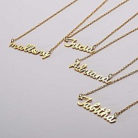 Yiyang Name Necklace Personalized Name Necklace 18K Gold Plated Stainless Steel Jewelry Birthday Christmas Gifts For Women Giavo