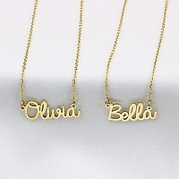 Yiyang Name Necklace Personalized Name Necklace 18K Gold Plated Stainless Steel Jewelry Birthday Christmas Gifts For Women Giavo