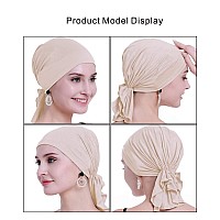 Osvyo Bamboo Chemo Headscarf For Women Hair Loss Cancer Slip On Headwear Turbans Sealed Packaging Light Sand Dollar