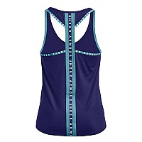 Under Armour Womens Knockout Tank Top 468 Sonar Bluewhiteglacier Blue Small