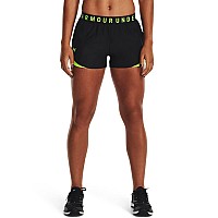 Under Armour Womens Play Up 30 Shorts 051 Blacklime Surgelime Surge Xsmall