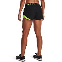 Under Armour Womens Play Up 30 Shorts 051 Blacklime Surgelime Surge Xsmall