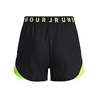 Under Armour Womens Play Up 30 Shorts 051 Blacklime Surgelime Surge Xsmall