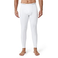 Lapasa Mens Thermal Underwear Pants Fleece Lined Long Johns Bottom M25Heavyweight White 1 Pack L