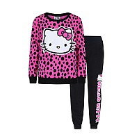 Hello Kitty Girls Long Sleeve Sweatshirt And Pants Set For Infants Toddlers And Big Girls