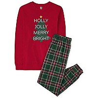 The Childrens Place Family Matching Christmas Holiday Pajamas Sets Snug Fit 100 Cotton Pj Set Holly Jollyplaid 14