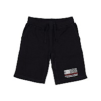 Graphic Shorts Thin Red Line Black Xl