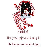 Kikizye Big Girls Boys Christmas Pajamas Kids Snowman Long Sleeve Cotton Pjs Xmas Pj Size 10