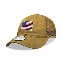 Relaxed Trucker Cap Usa Flag Coyote