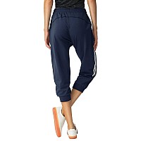 Specialmagic Capri Sweatpants For Women Casual Capri Pants Capri Joggers Sports Pants Cropped Joggers With Pockets Blacknavy M