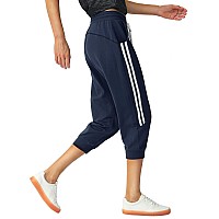 Specialmagic Capri Sweatpants For Women Casual Capri Pants Capri Joggers Sports Pants Cropped Joggers With Pockets Blacknavy M