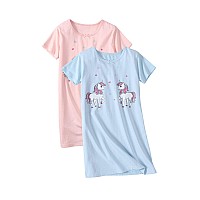 Bangsaur Girls Dress Set Cotton Dresses Heart Print Princess Daily Dress 2Pack Casual Dress Girl 312 Years