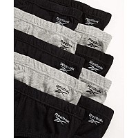 Reebok Mens Underwear Low Rise Briefs With Contour Pouch 10 Pack Size Large Blackgrey