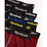 Reebok Mens Underwear Performance Boxer Briefs 8 Pack Size Medium Blackblueblackred