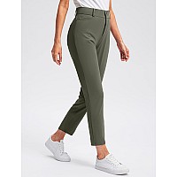 Viodia Womens Golf Pants With Zipper Pockets 78 Stretch Ankle Pants For Women Travel Casual Work Sage Green