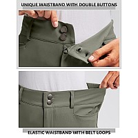 Viodia Womens Golf Pants With Zipper Pockets 78 Stretch Ankle Pants For Women Travel Casual Work Sage Green