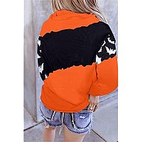 Fayaleq Halloween Sweatshirts For Women Halloween Graphic Long Sleeve Shirt Half Zipper Lapel Casual Pullover Top