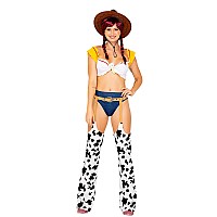 5117 3Pc Playful Cowgirl Large Yellowwhite