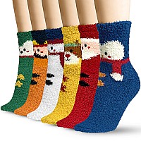 Tehook Fuzzy Christmas Socks Christmas Stocking Stuffers Gifts For Women And Girls Plush Winter Fuzzy Socks Fluffy Cozy Warm