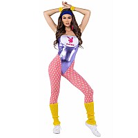 Pb126 6Pc Playboy 80S Fitness Xlarge Pinkpurplewhiteyellow