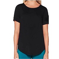 Skechers Gowalk Womens Short Sleeve Tunic Tee As1 Alpha L Regular Regular Black Large