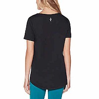 Skechers Gowalk Womens Short Sleeve Tunic Tee As1 Alpha L Regular Regular Black Large